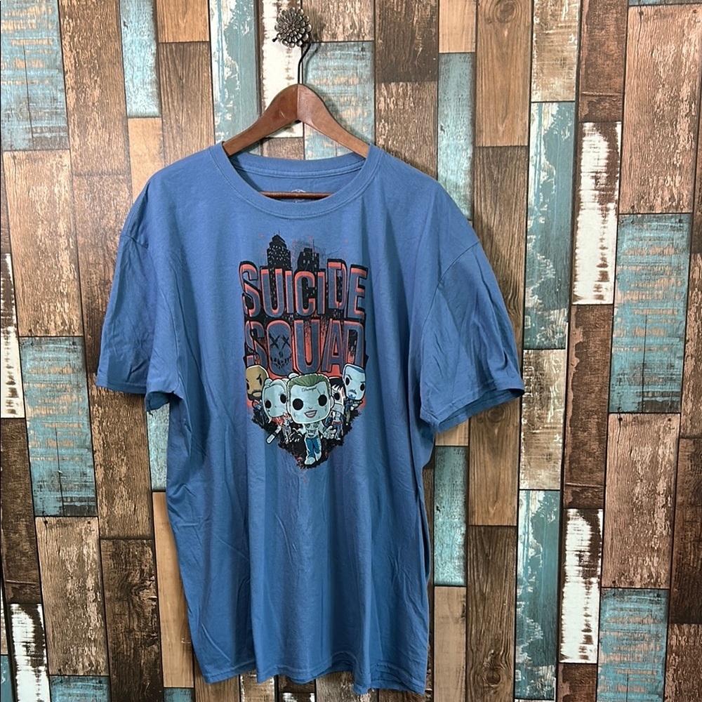 Suicide Squad Blue Graphic Men's T-Shirt - Picture 1 of 11